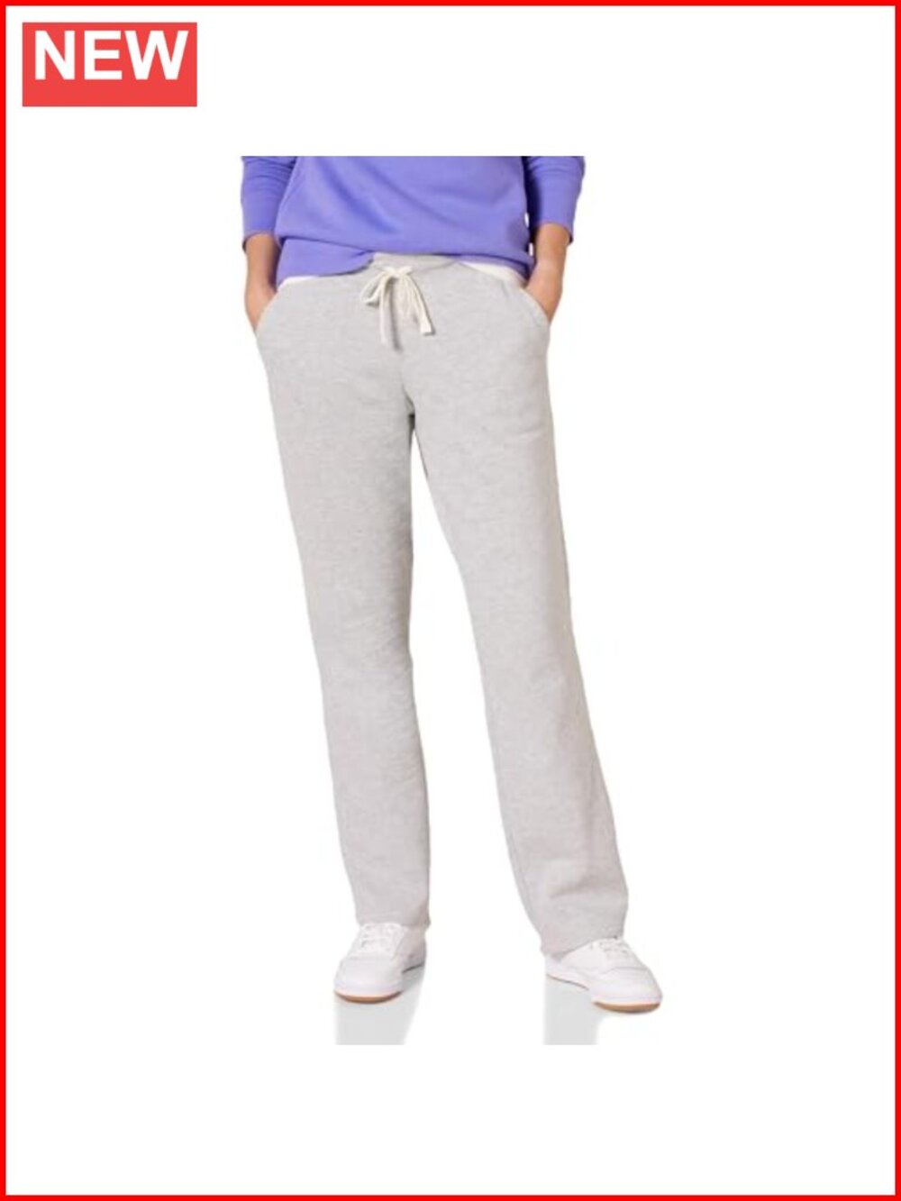 Women's Straight Leg Fleece Sweatpants Drawstring Pockets Lounge